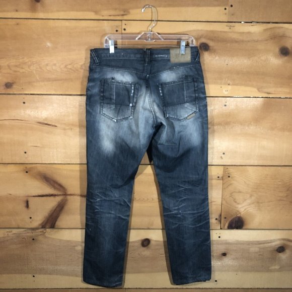 PRPS Fury Button Fly Jeans Mens Size 33x31 Distressed Faded Denim Ripped - Picture 10 of 14